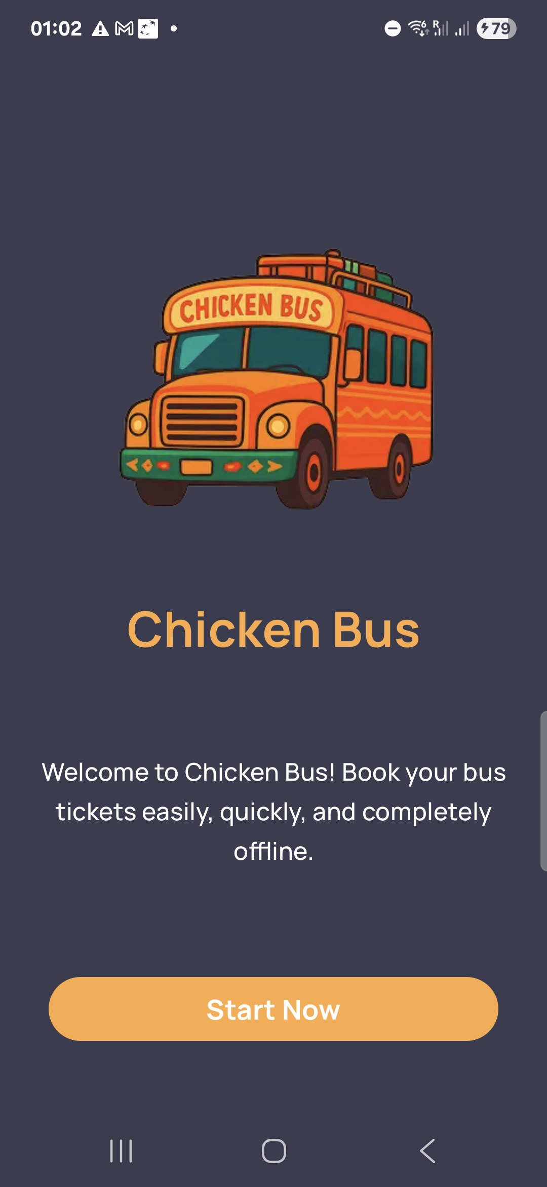 App Welcome Screen